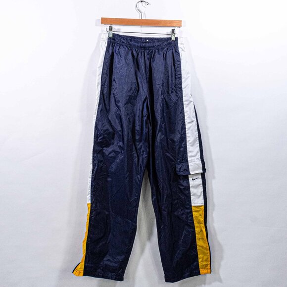 Nike Cargo Spell Out Windbreaker Pants Joggers Large VTG 90s Y2K Streetwear - Picture 1 of 8